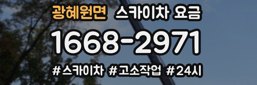 광혜원면 스카이차 요금