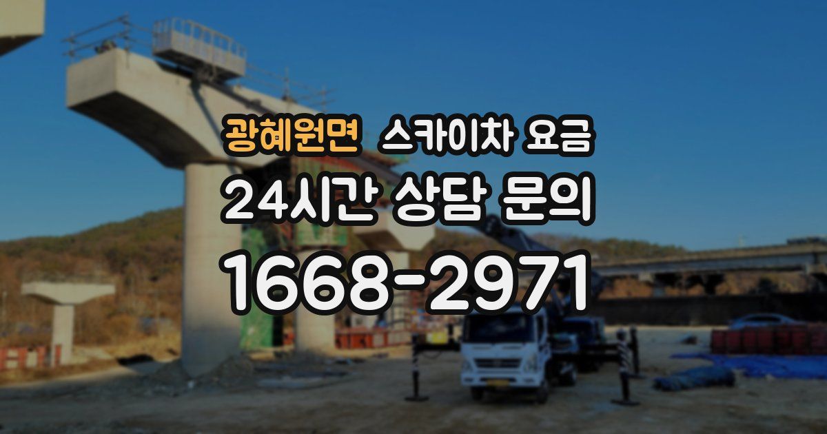 광혜원면 스카이차 요금
