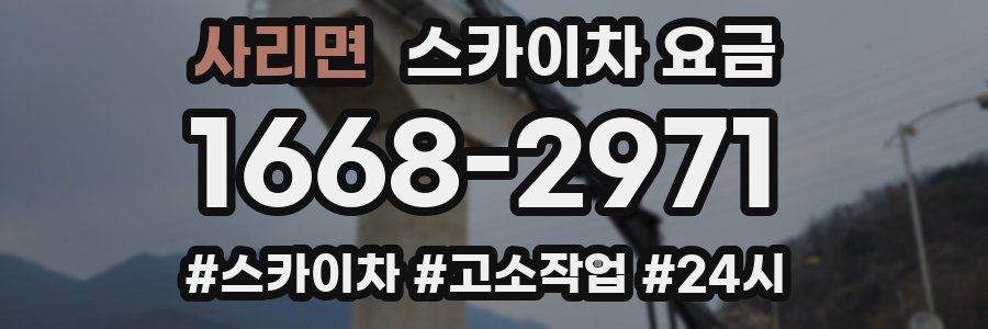 사리면 스카이차 요금