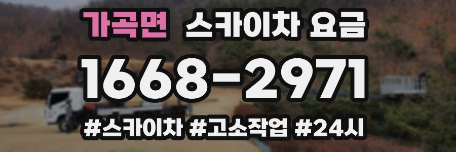 가곡면 스카이차 요금