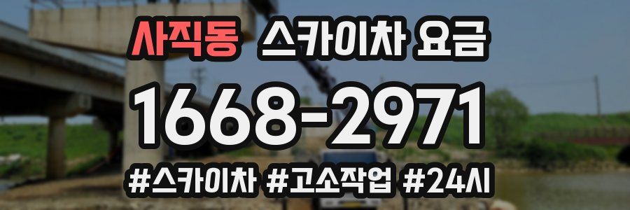 사직동 스카이차 요금