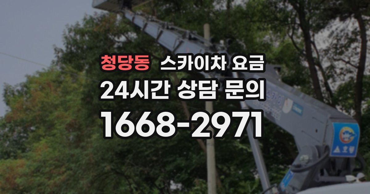 청당동 스카이차 요금
