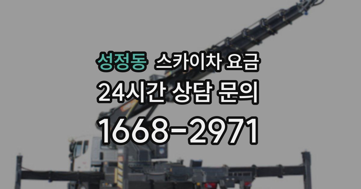 성정동 스카이차 요금