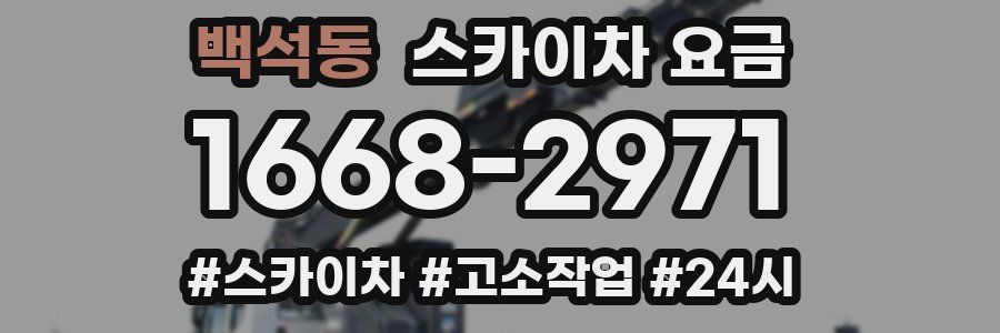 백석동 스카이차 요금