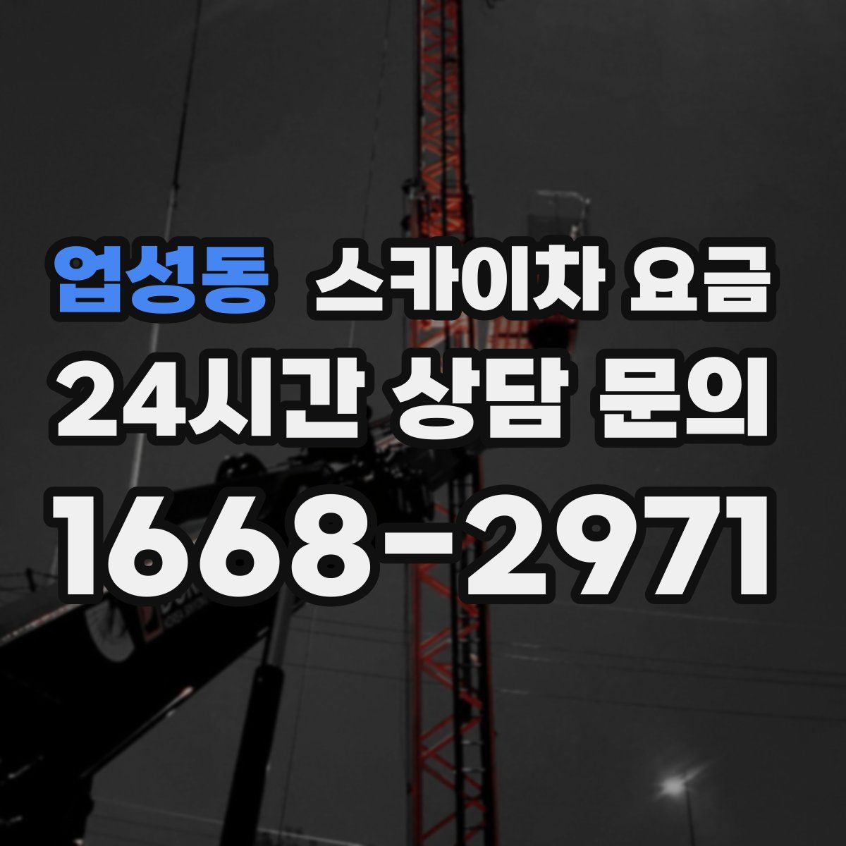 업성동 스카이차 요금