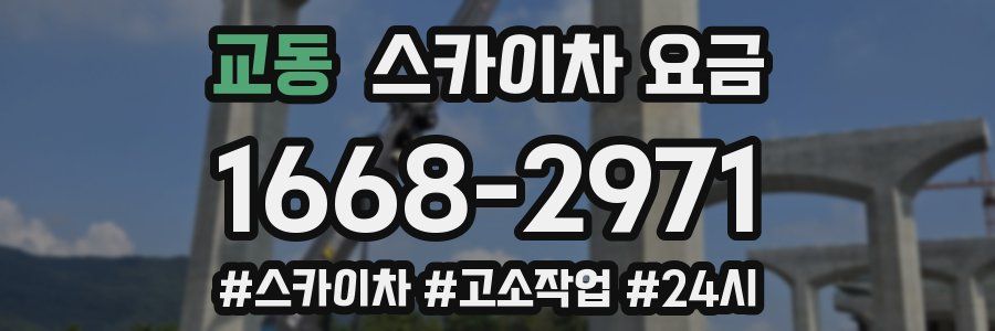 교동 스카이차 요금