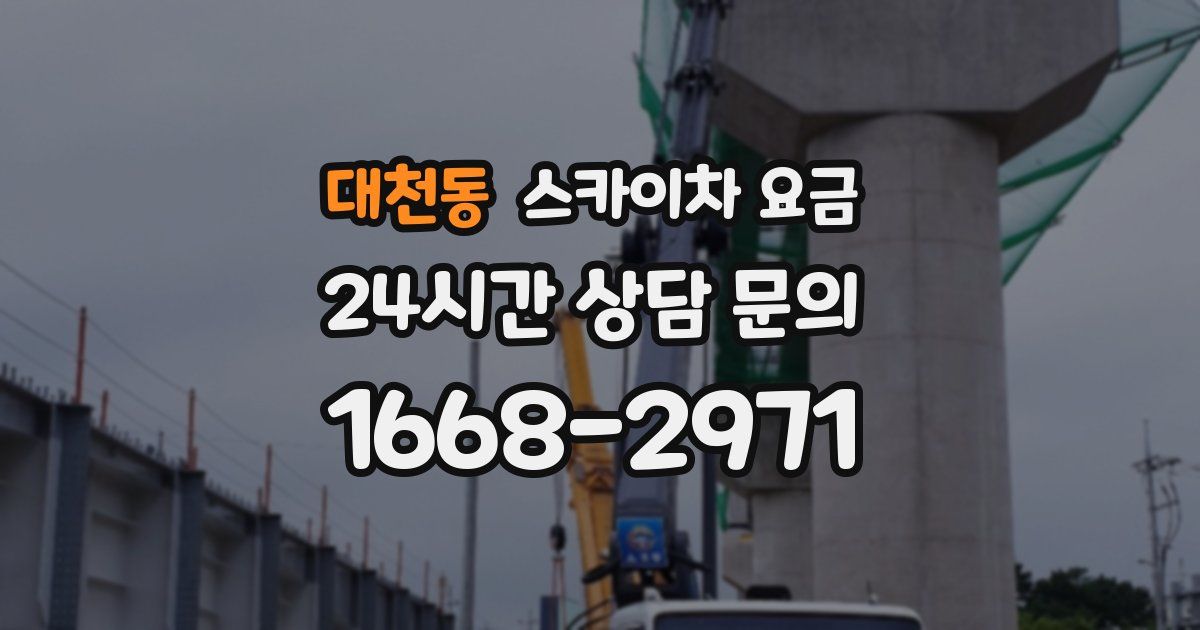 대천동 스카이차 요금