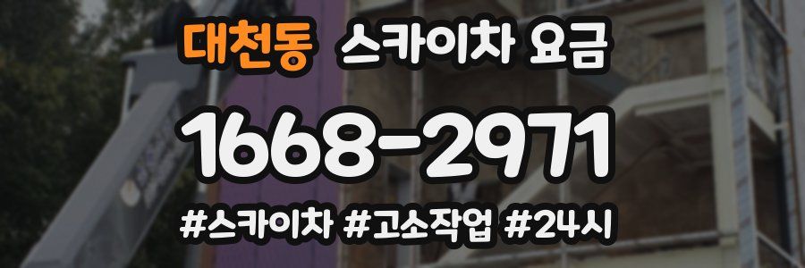 대천동 스카이차 요금