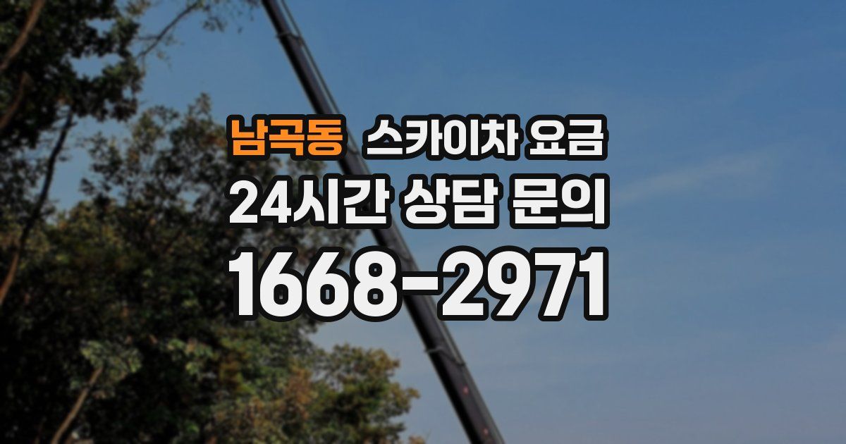 남곡동 스카이차 요금