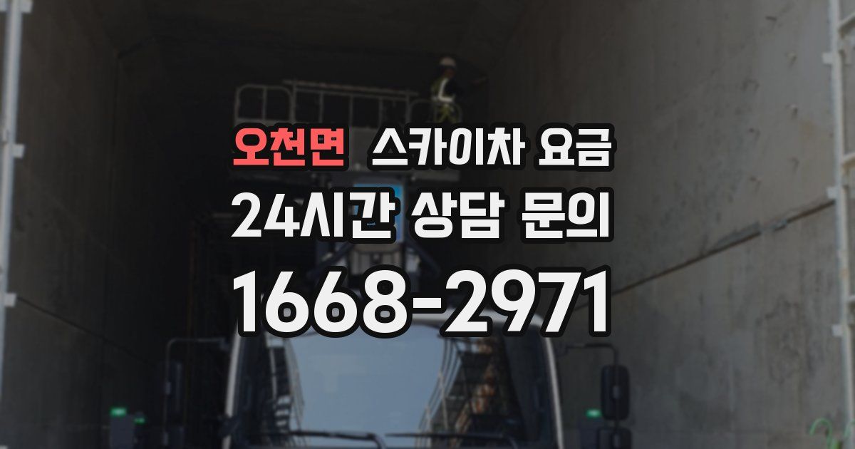 오천면 스카이차 요금