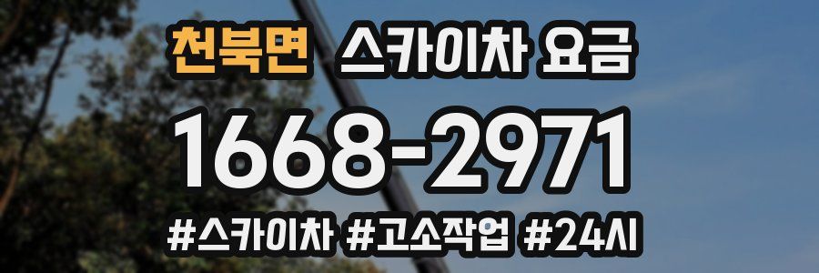 천북면 스카이차 요금