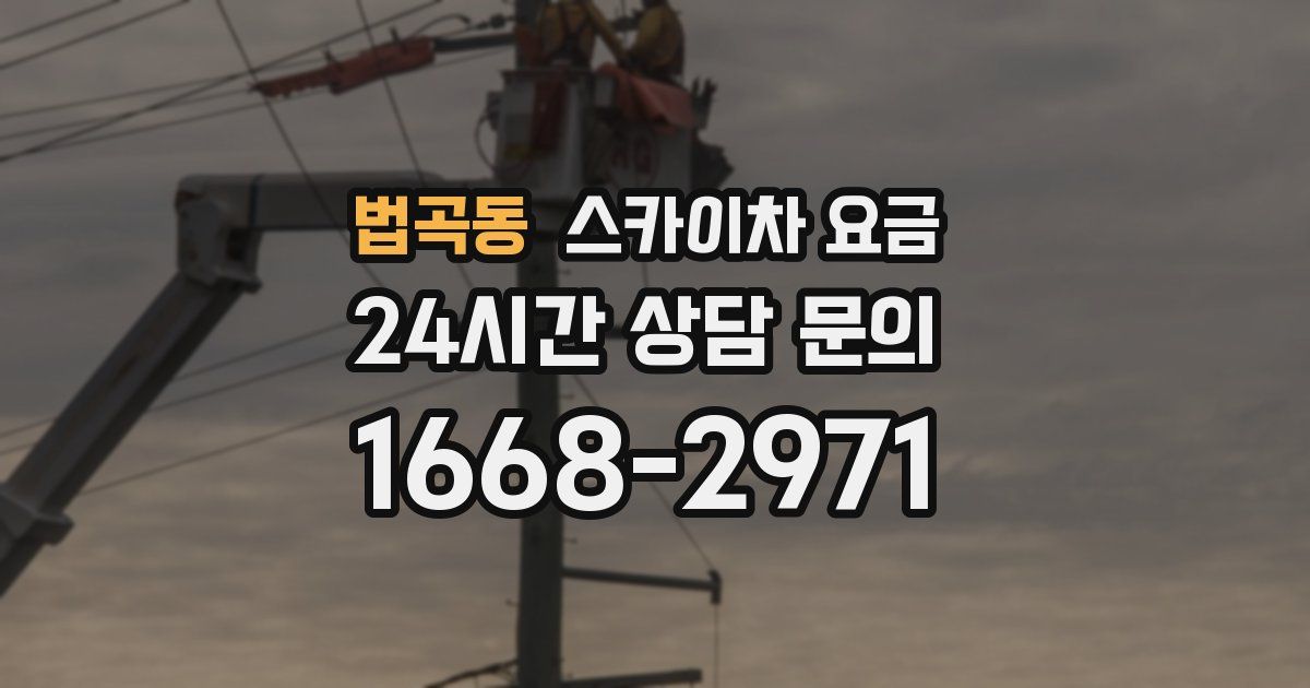 법곡동 스카이차 요금