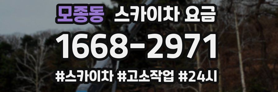 모종동 스카이차 요금