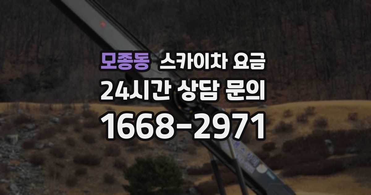모종동 스카이차 요금