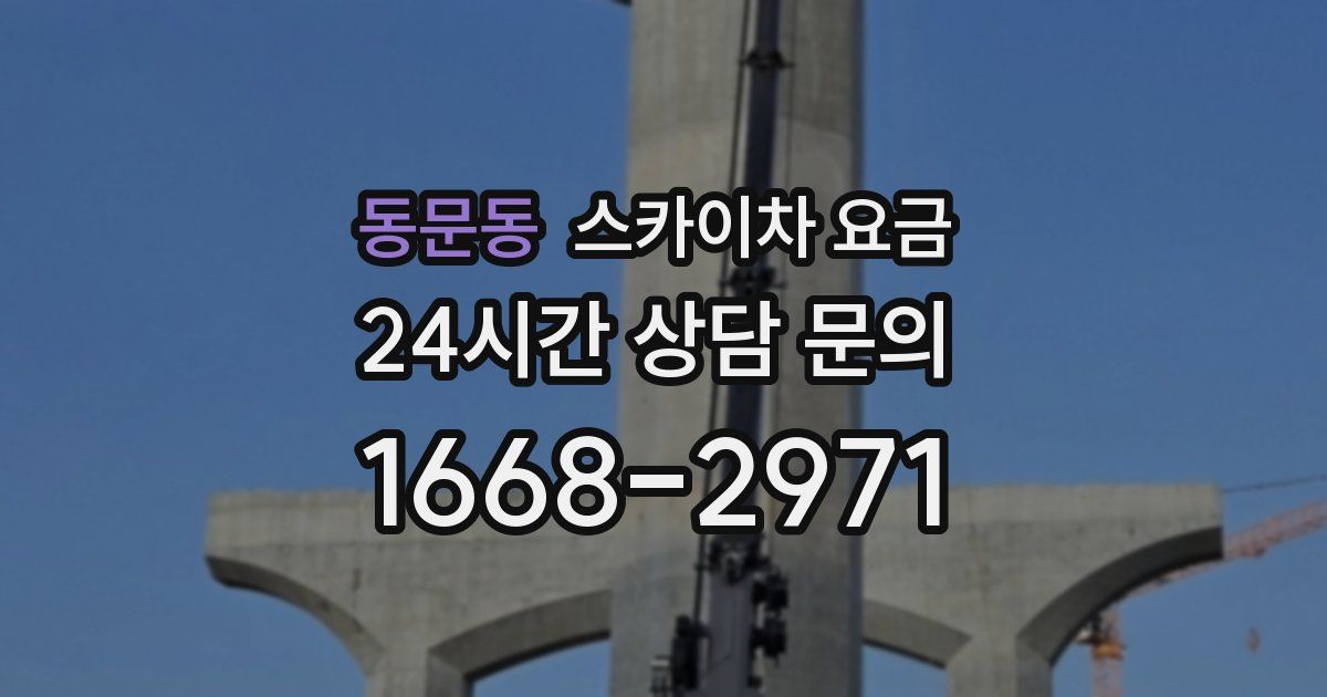 동문동 스카이차 요금