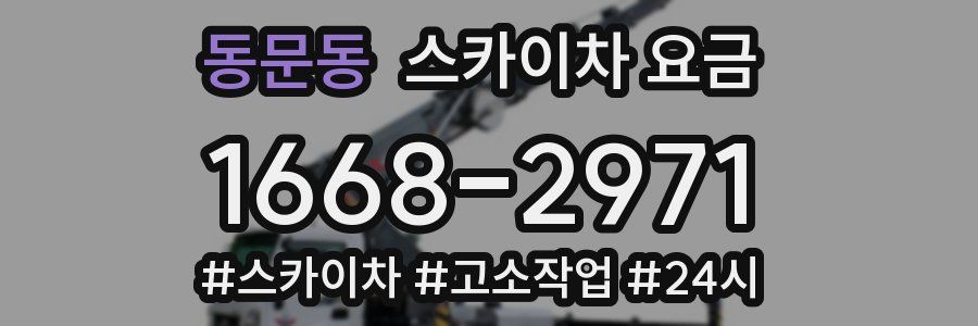 동문동 스카이차 요금