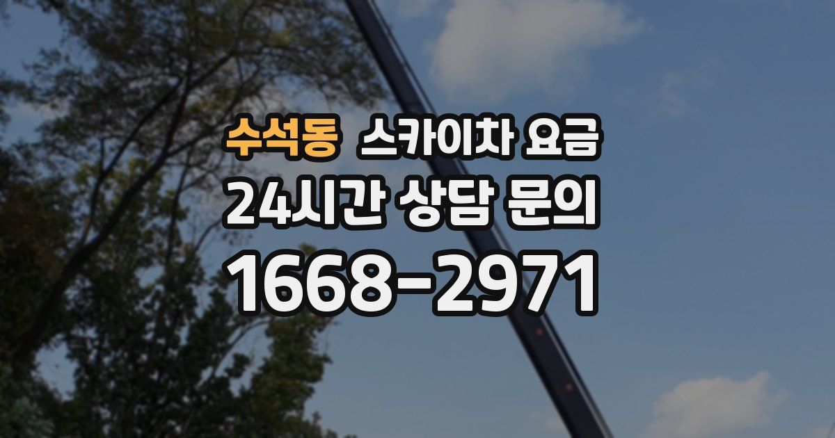수석동 스카이차 요금