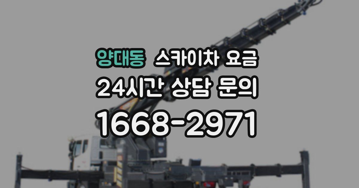 양대동 스카이차 요금