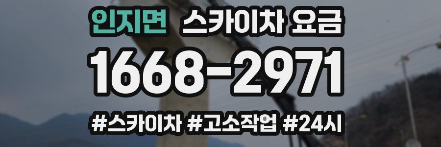 인지면 스카이차 요금