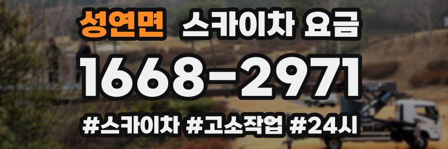 성연면 스카이차 요금