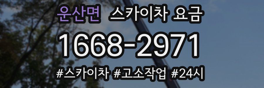 운산면 스카이차 요금
