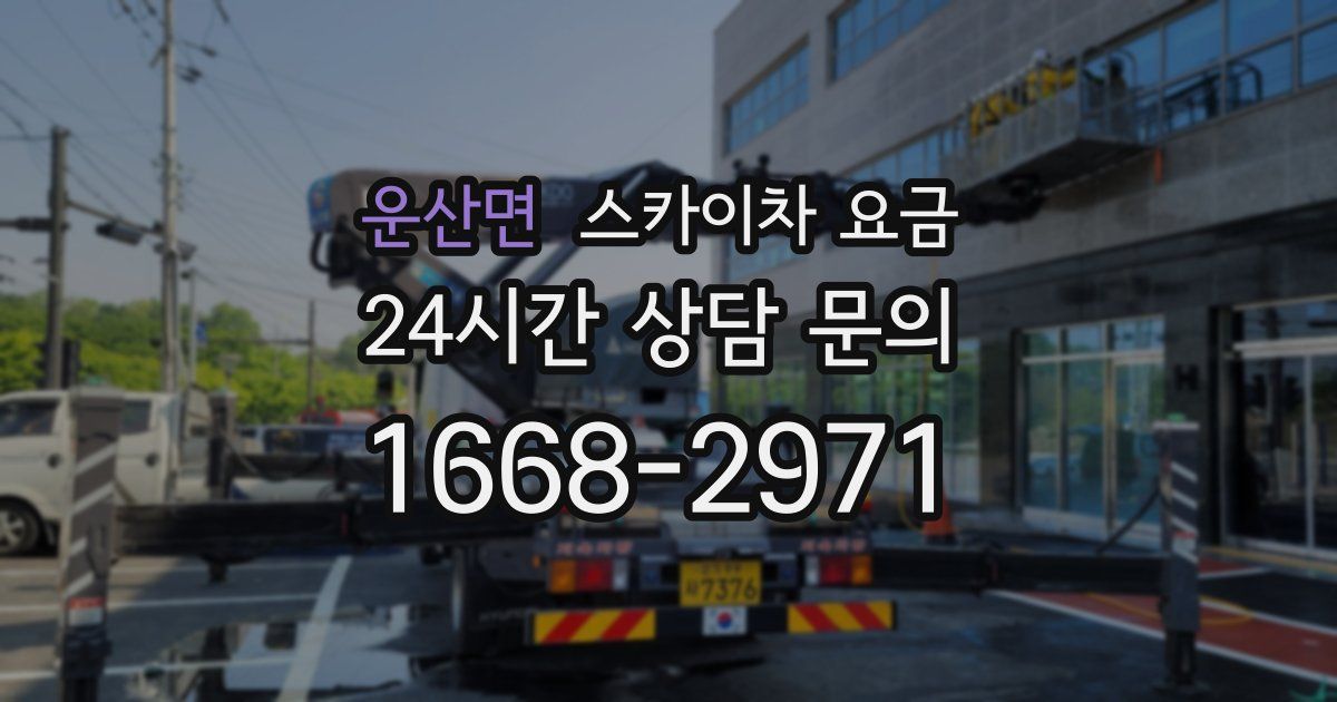 운산면 스카이차 요금
