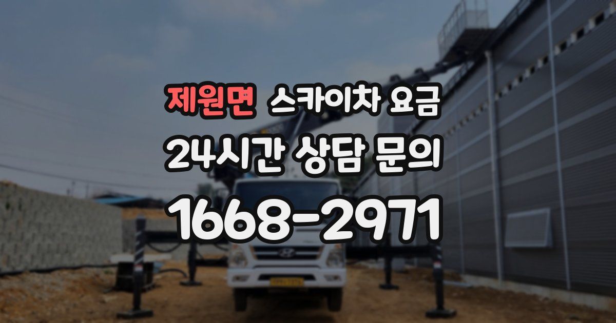 제원면 스카이차 요금