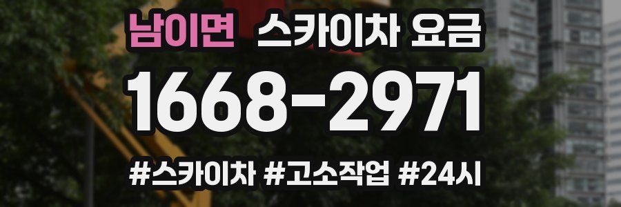 남이면 스카이차 요금