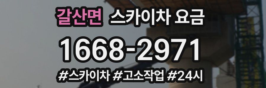 갈산면 스카이차 요금