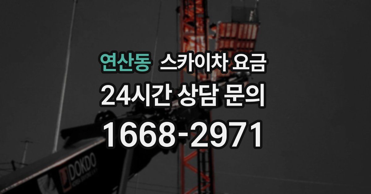 연산동 스카이차 요금