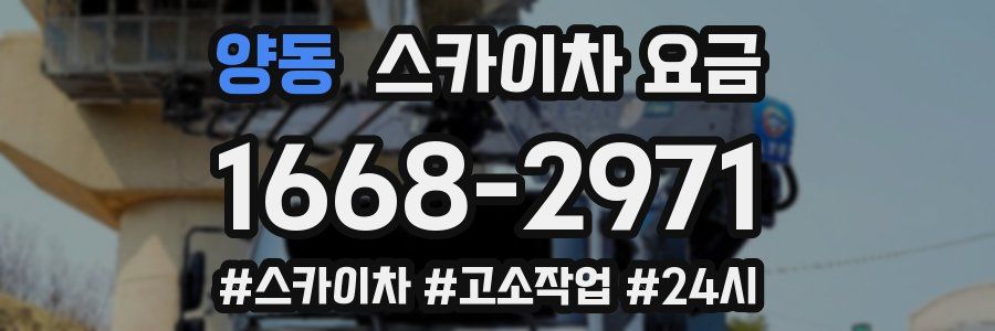 양동 스카이차 요금