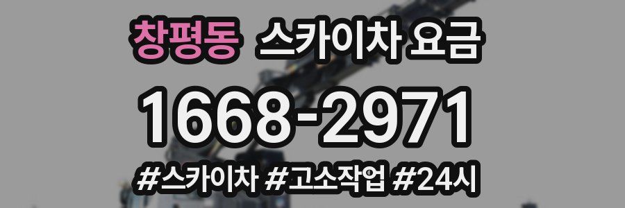창평동 스카이차 요금