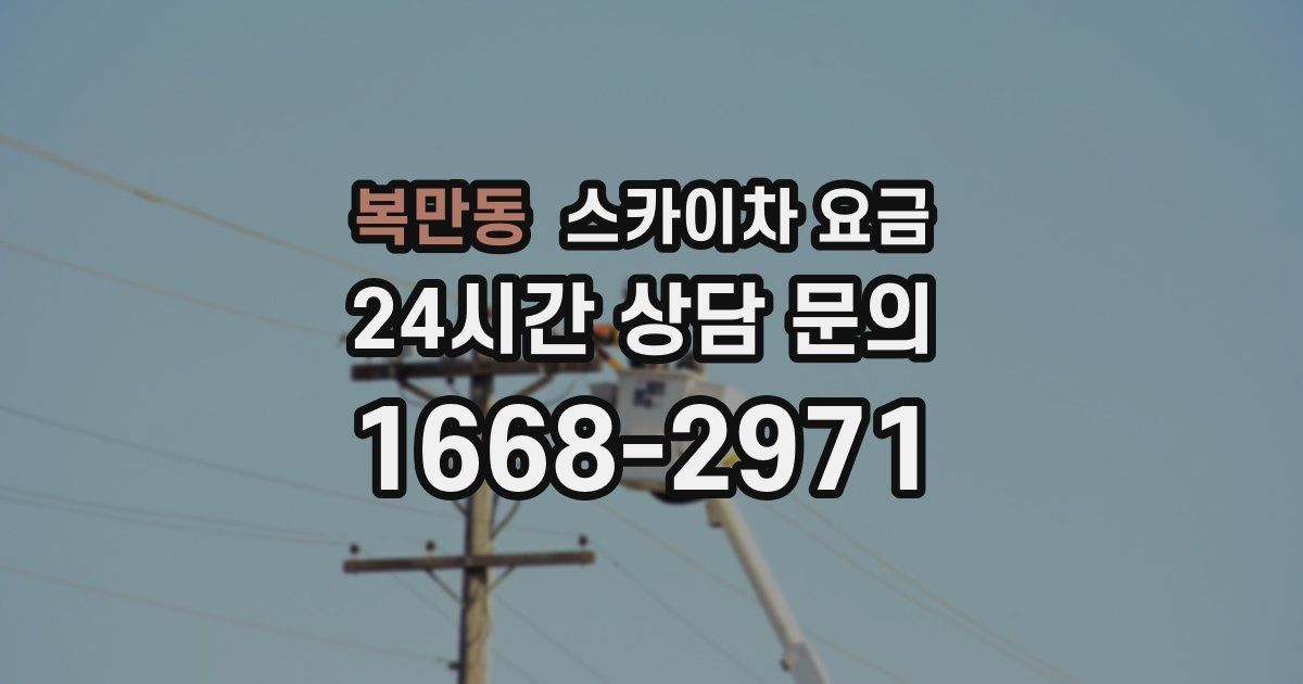 복만동 스카이차 요금