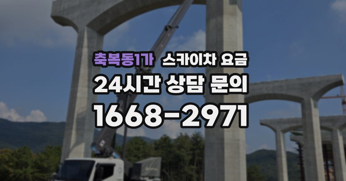 축복동1가 스카이차 요금