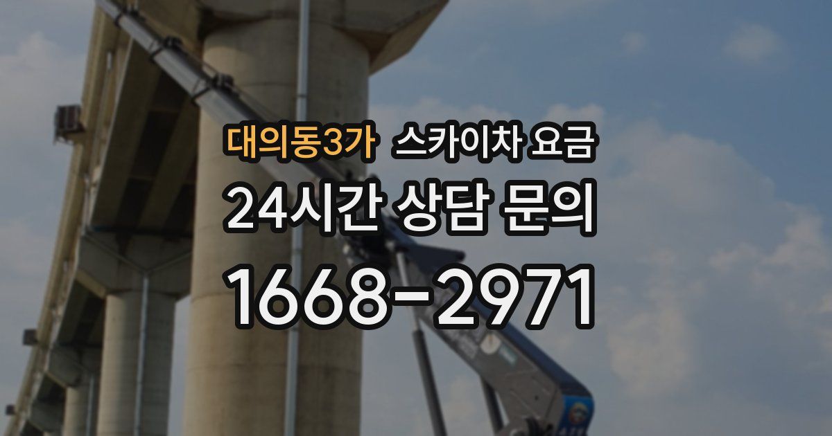 대의동3가 스카이차 요금
