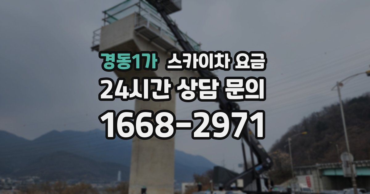 경동1가 스카이차 요금