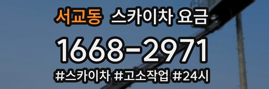 서교동 스카이차 요금