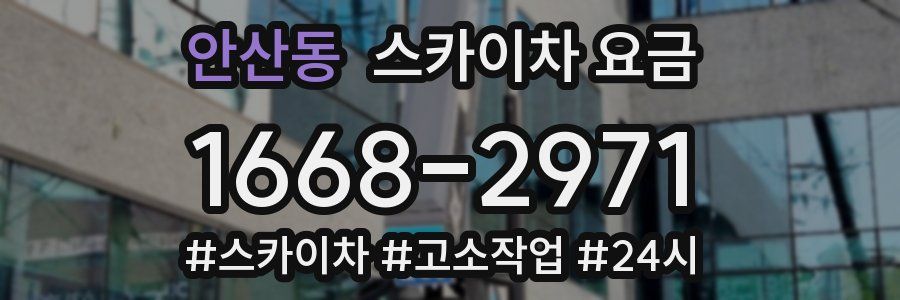 안산동 스카이차 요금
