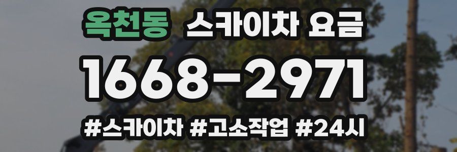 옥천동 스카이차 요금