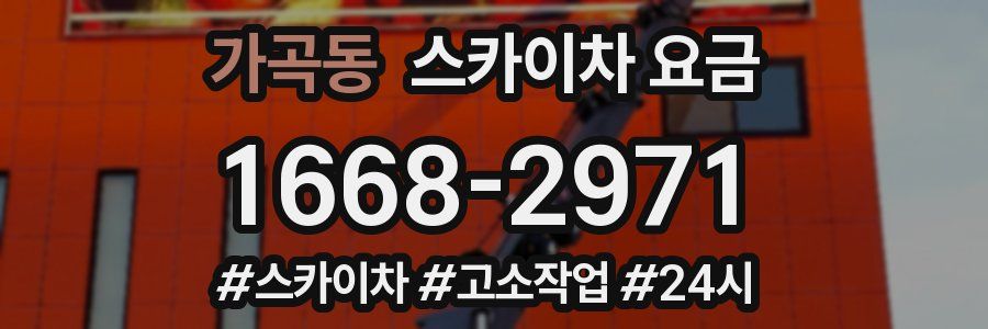 가곡동 스카이차 요금