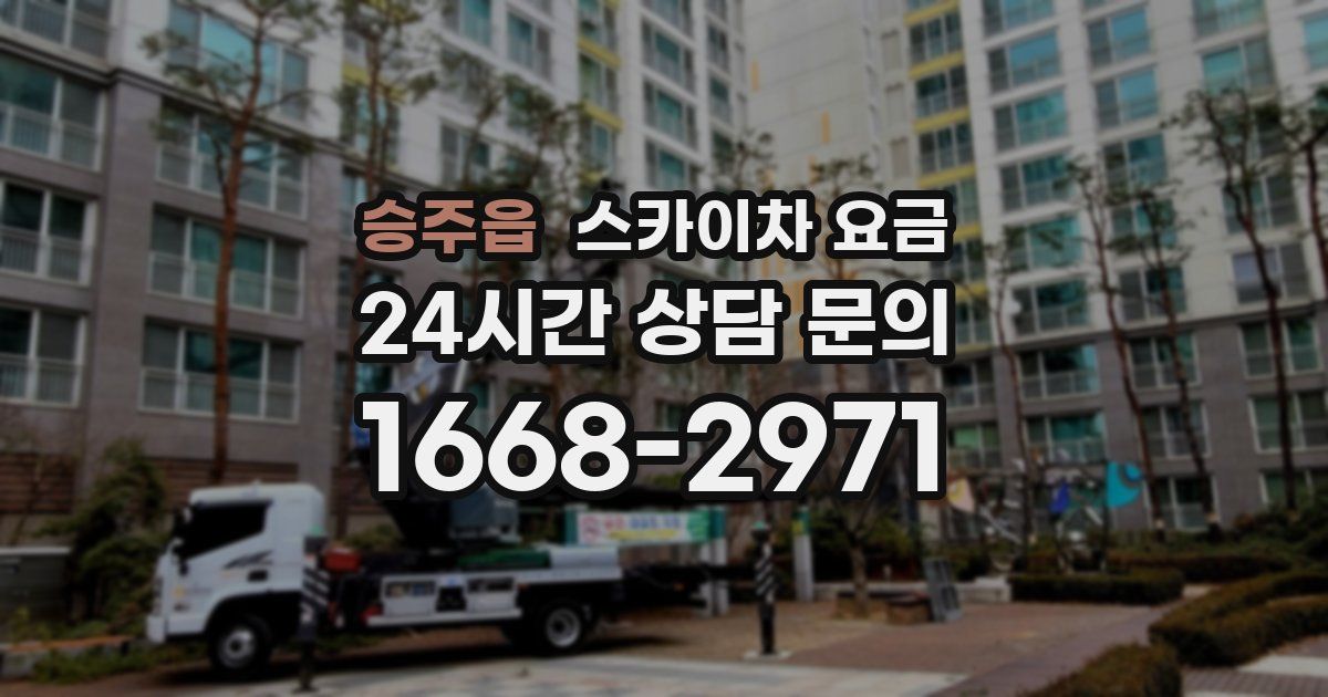 승주읍 스카이차 요금