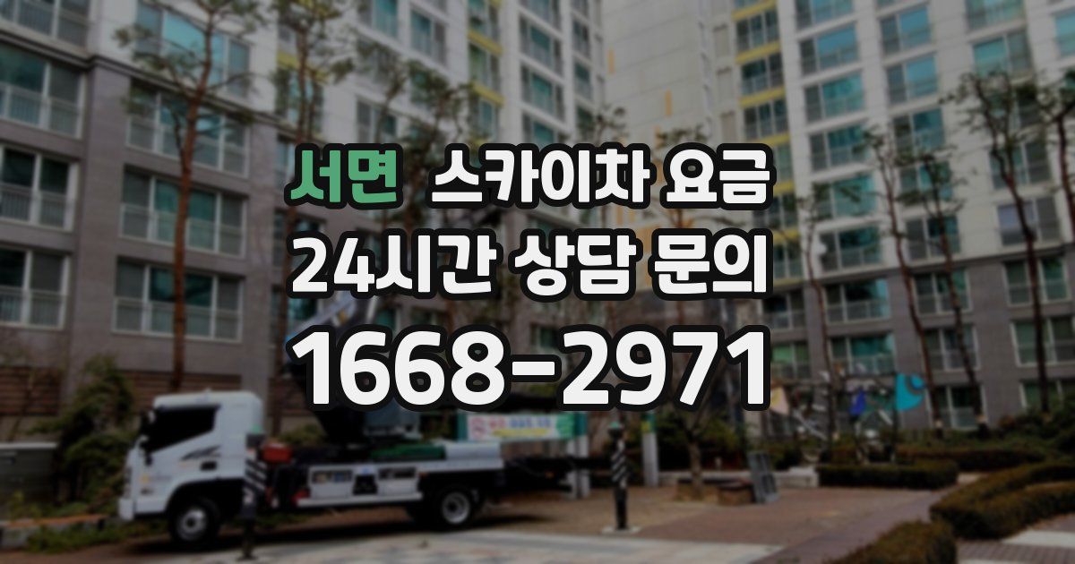 서면 스카이차 요금