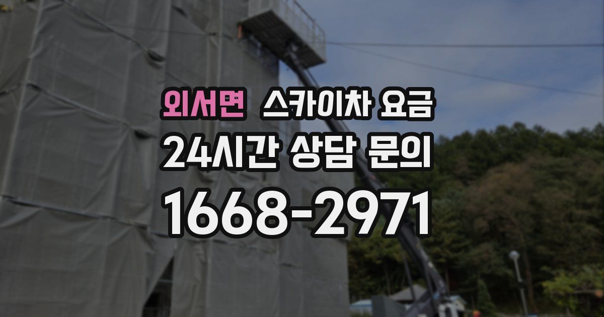 외서면 스카이차 요금