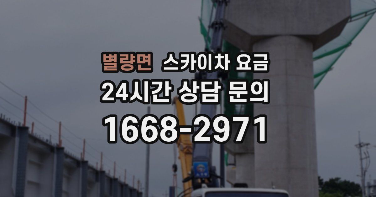 별량면 스카이차 요금
