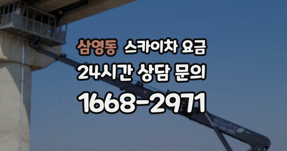 삼영동 스카이차 요금