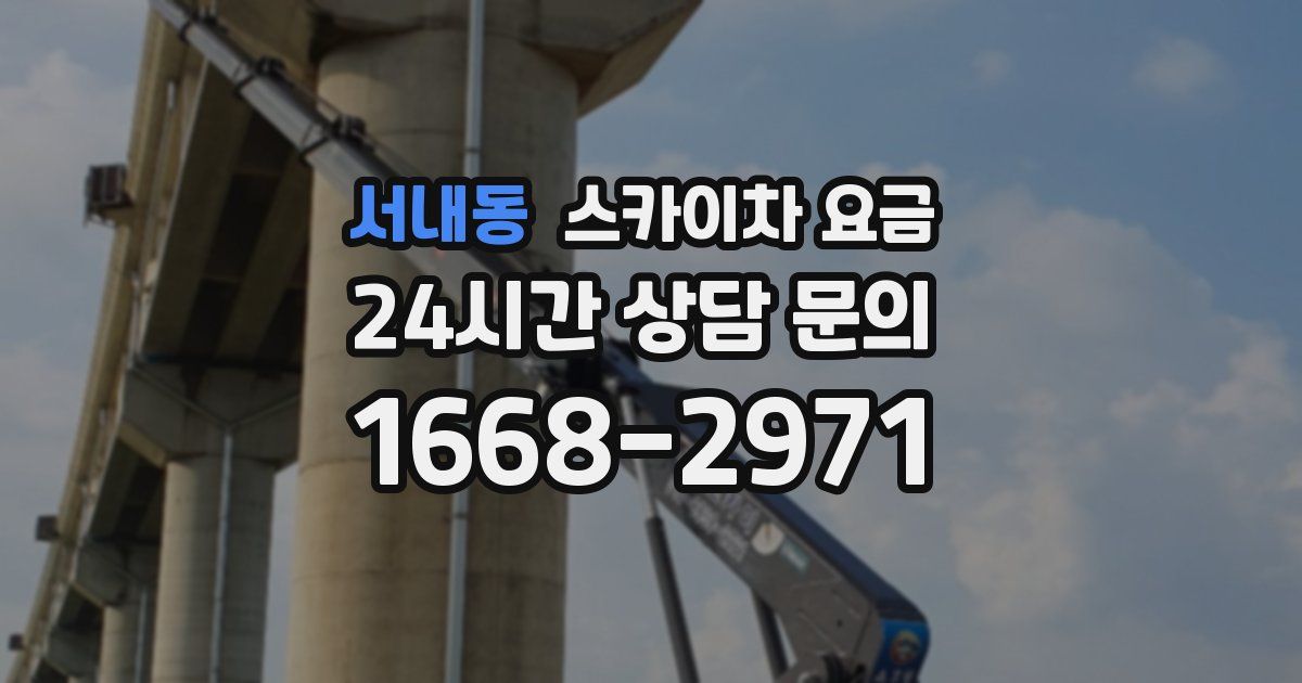 서내동 스카이차 요금