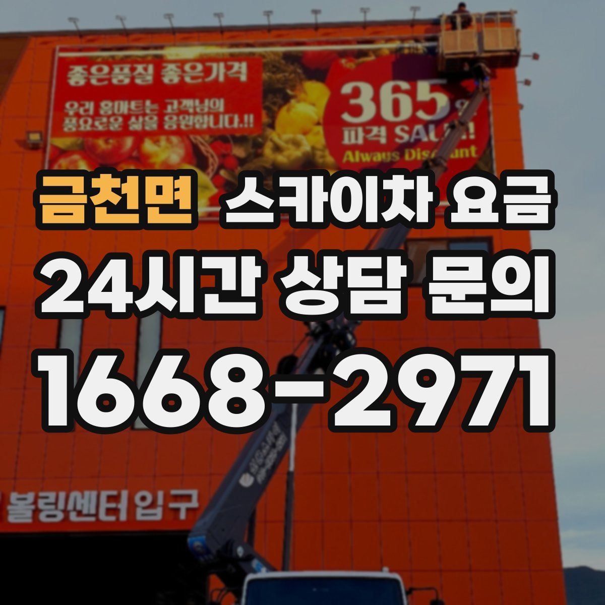 금천면 스카이차 요금