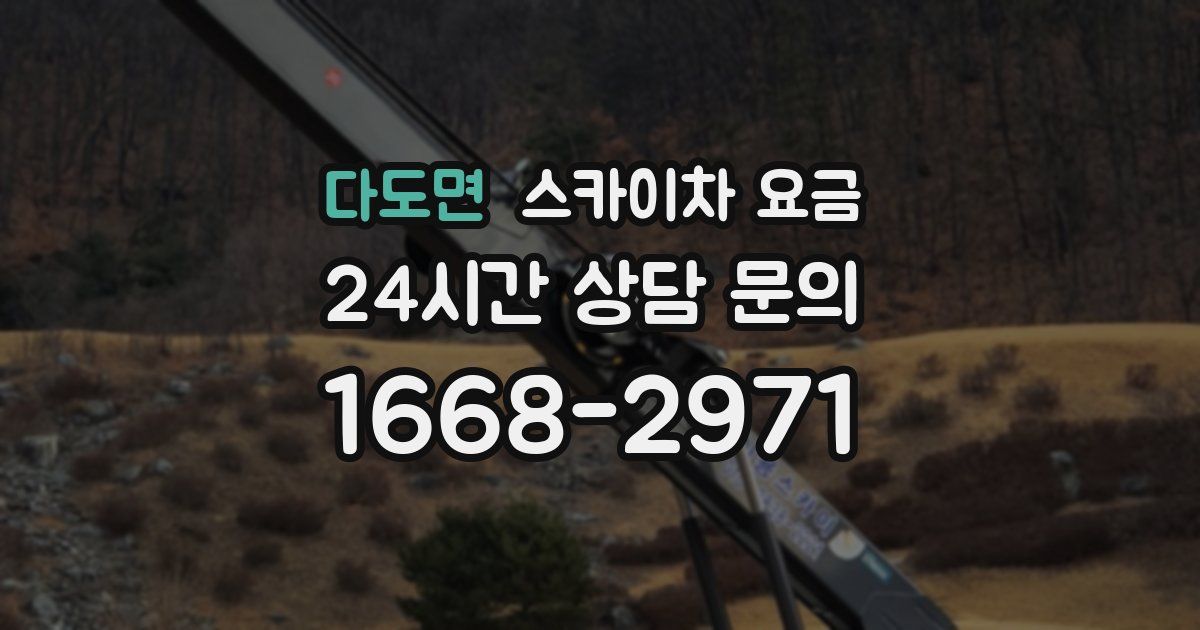 다도면 스카이차 요금
