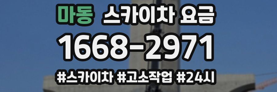 마동 스카이차 요금