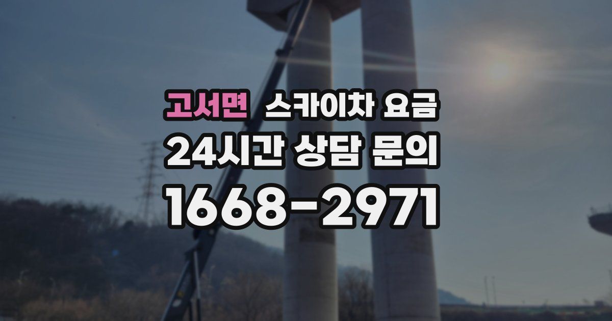 고서면 스카이차 요금
